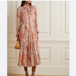 zimmermann Kaleidoscope floral-print midi dress. Worn once and dry cleaned.